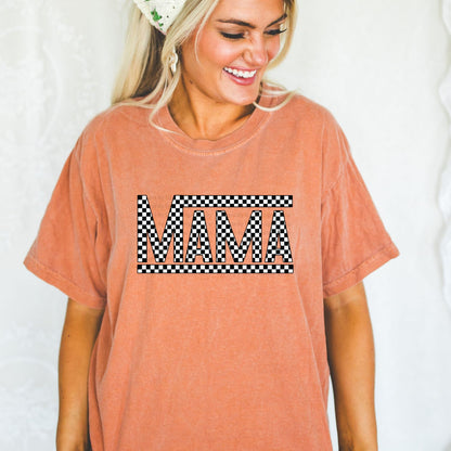 Checkered Mama Tee